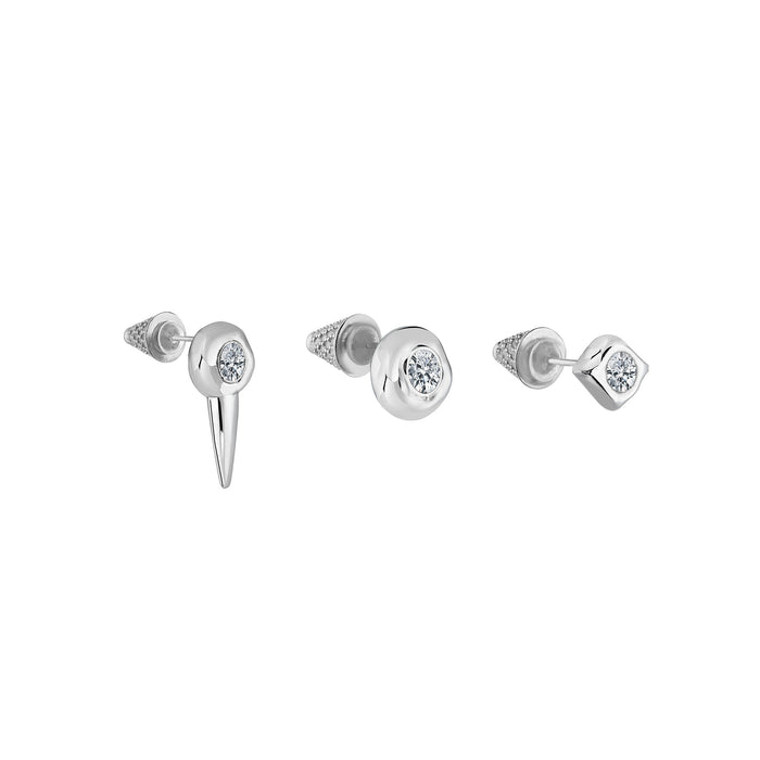 TARA SILVER EARING SET