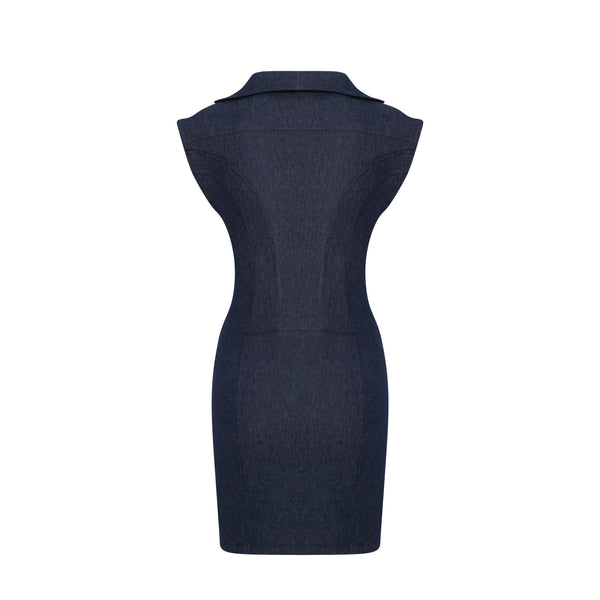 CHERRY DENIM DRESS