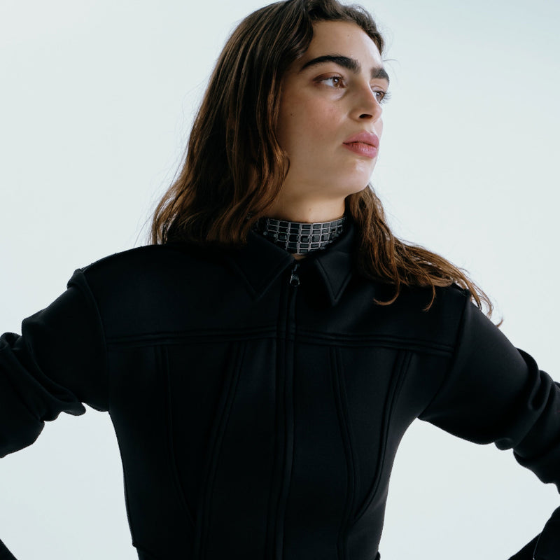 HIVA BLACK CUFF NECKLACE